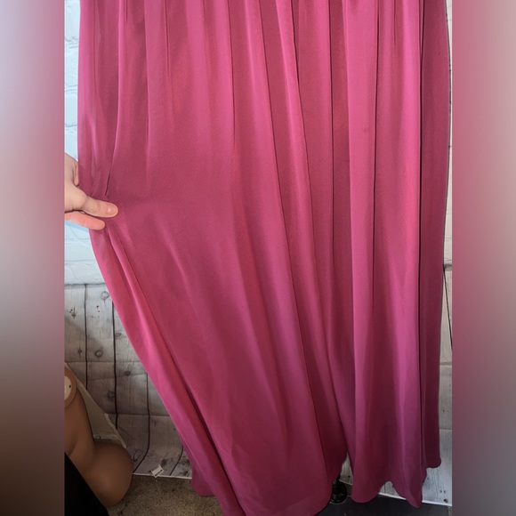 azazie Dark Purple / Pink long polyester formal dress size L - Picture 8 of 15